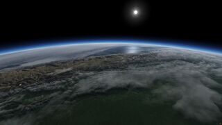 View from orbit. FlightGear 2020.3.