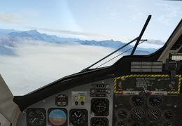 Ground fog, Alaska. FlightGear 2017 - old screenshot.