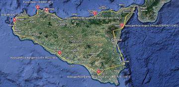 Map of the Sicily Journey bush trip