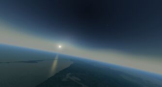 Space Shuttle over Florida in FlightGear 2020.3.